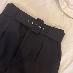 Zara black pants with belt